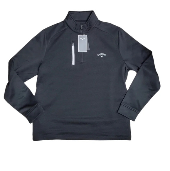 NWT Callaway Men's Textured Stripe 1/4 Zip Golf Pullover Sweatshirt M - Picture 2 of 8